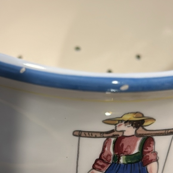 Haldon Group Berry Strainer Bowl Provincial Fruit Pasta Pattern 1991 Vintage - Picture 7 of 10